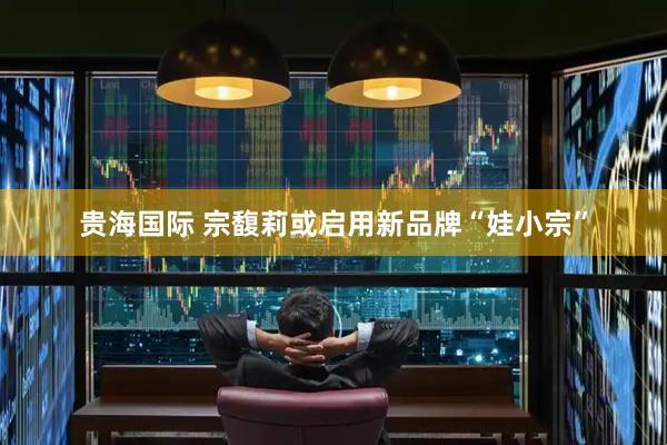 贵海国际 宗馥莉或启用新品牌“娃小宗”