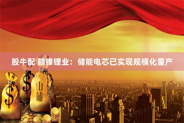 股牛配 赣锋锂业：储能电芯已实现规模化量产