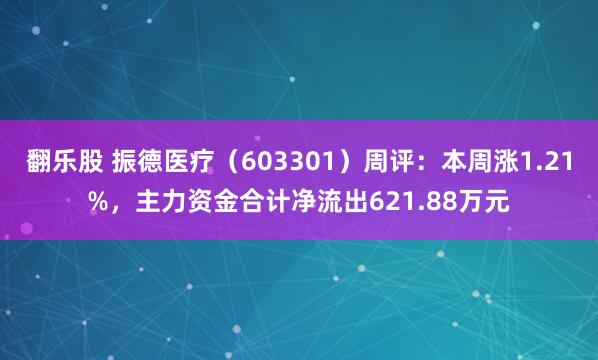 翻乐股 振德医疗（603301）周评：本周涨1.21%，主力资金合计净流出621.88万元