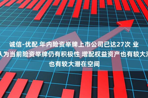 诚信-优配 年内险资举牌上市公司已达27次 业内人士认为当前险资举牌仍有积极性 增配权益资产也有较大潜在空间