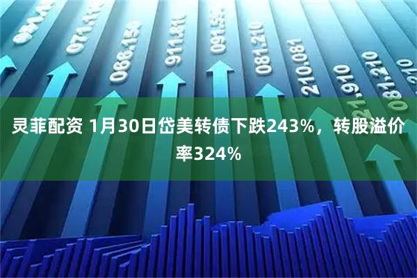 灵菲配资 1月30日岱美转债下跌243%，转股溢价率324%
